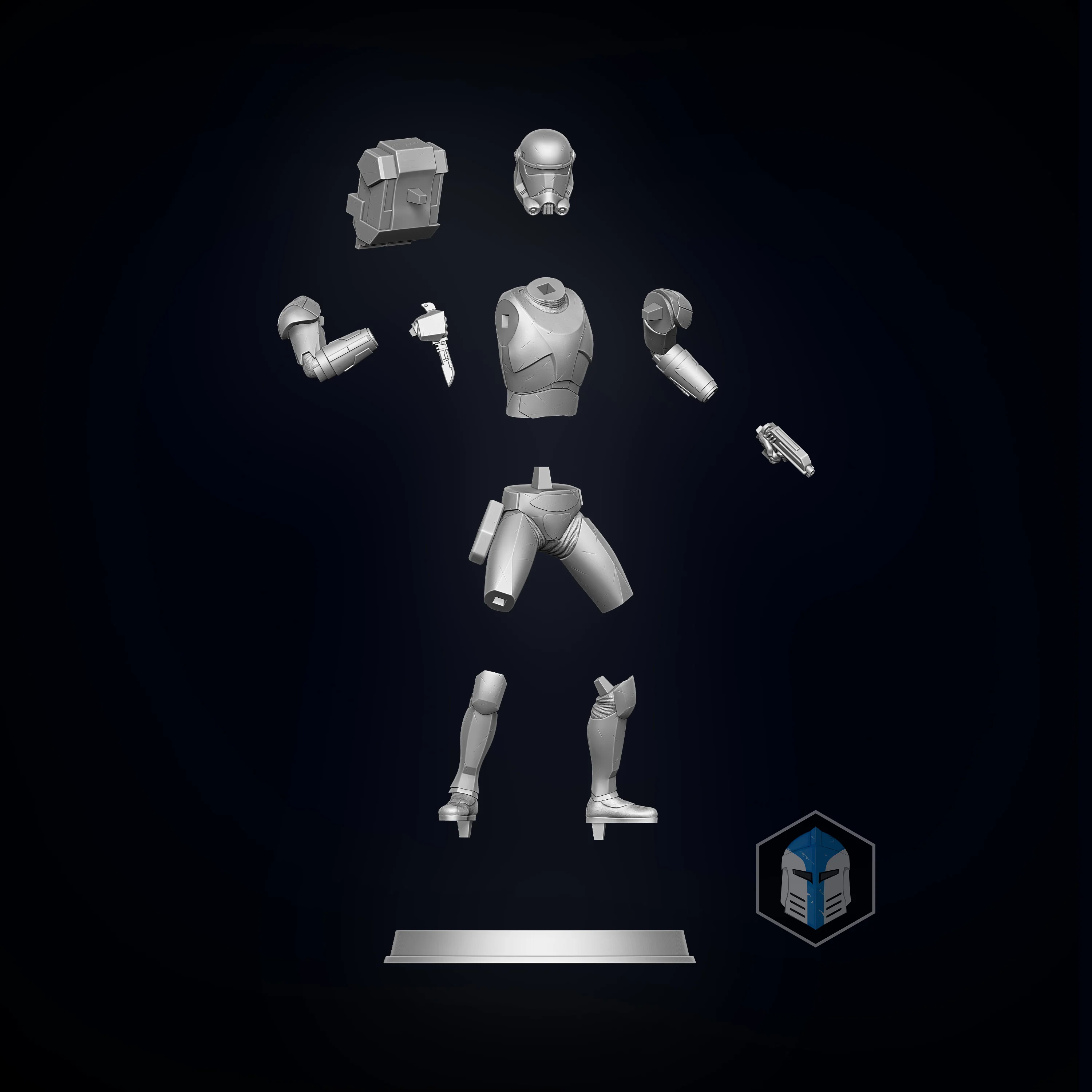 Bad Batch Hunter Figurine - BUNDLE - 3D Print Files - Image 9