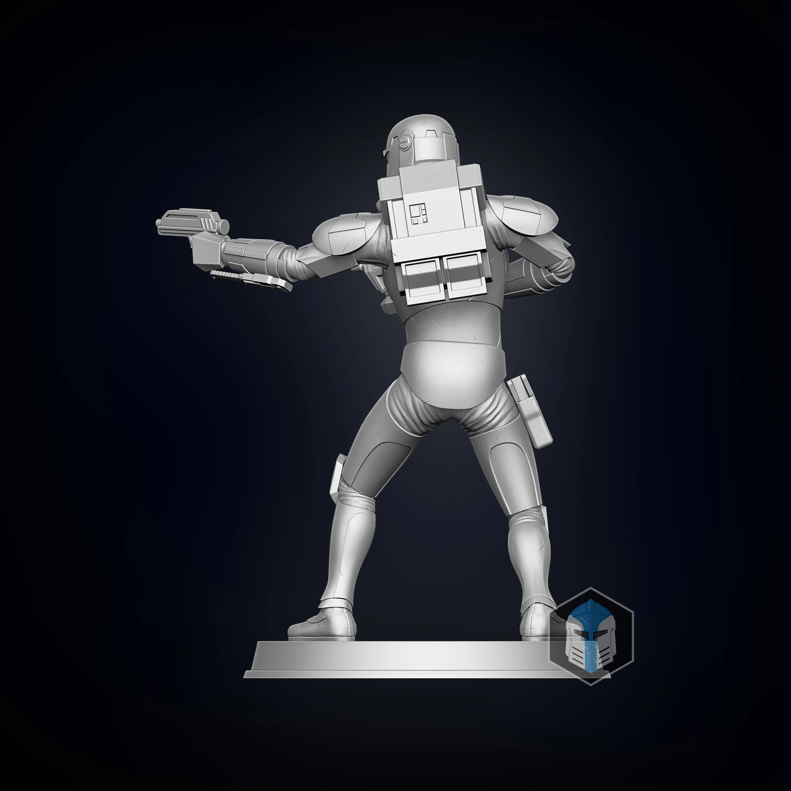 Bad Batch Hunter Figurine - Pose 2 - 3D Print Files - Image 3