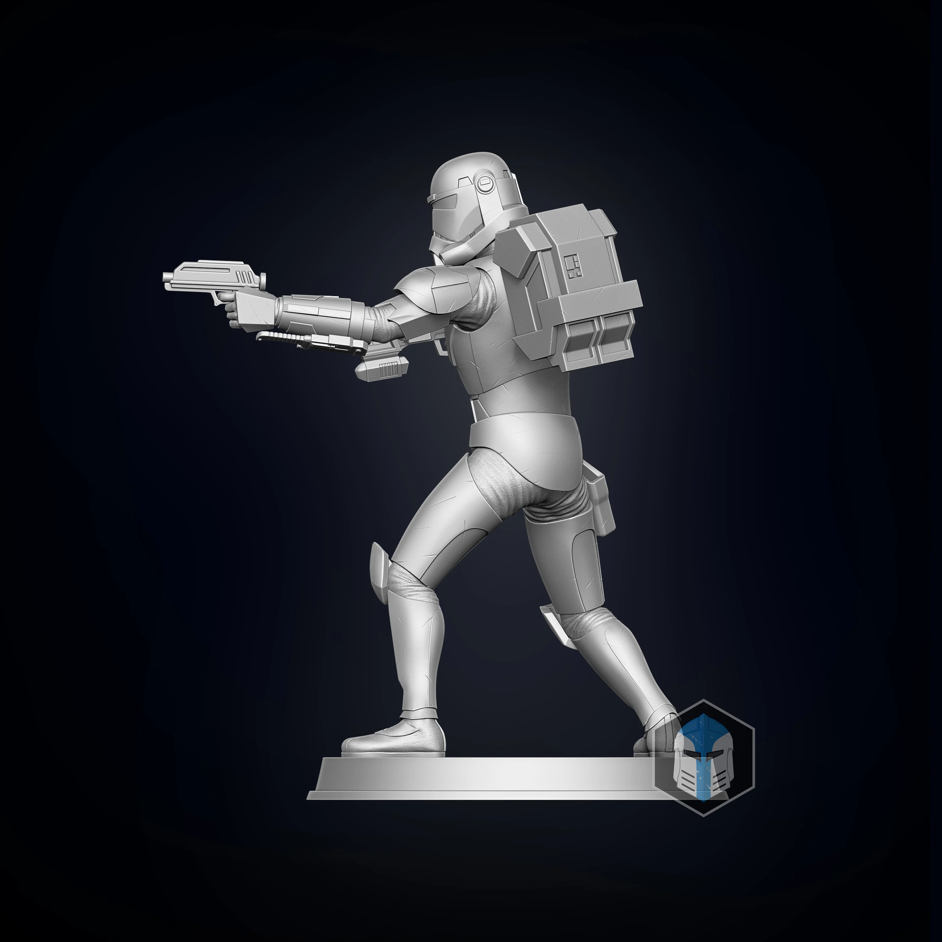 Bad Batch Hunter Figurine - Pose 2 - 3D Print Files - Image 5