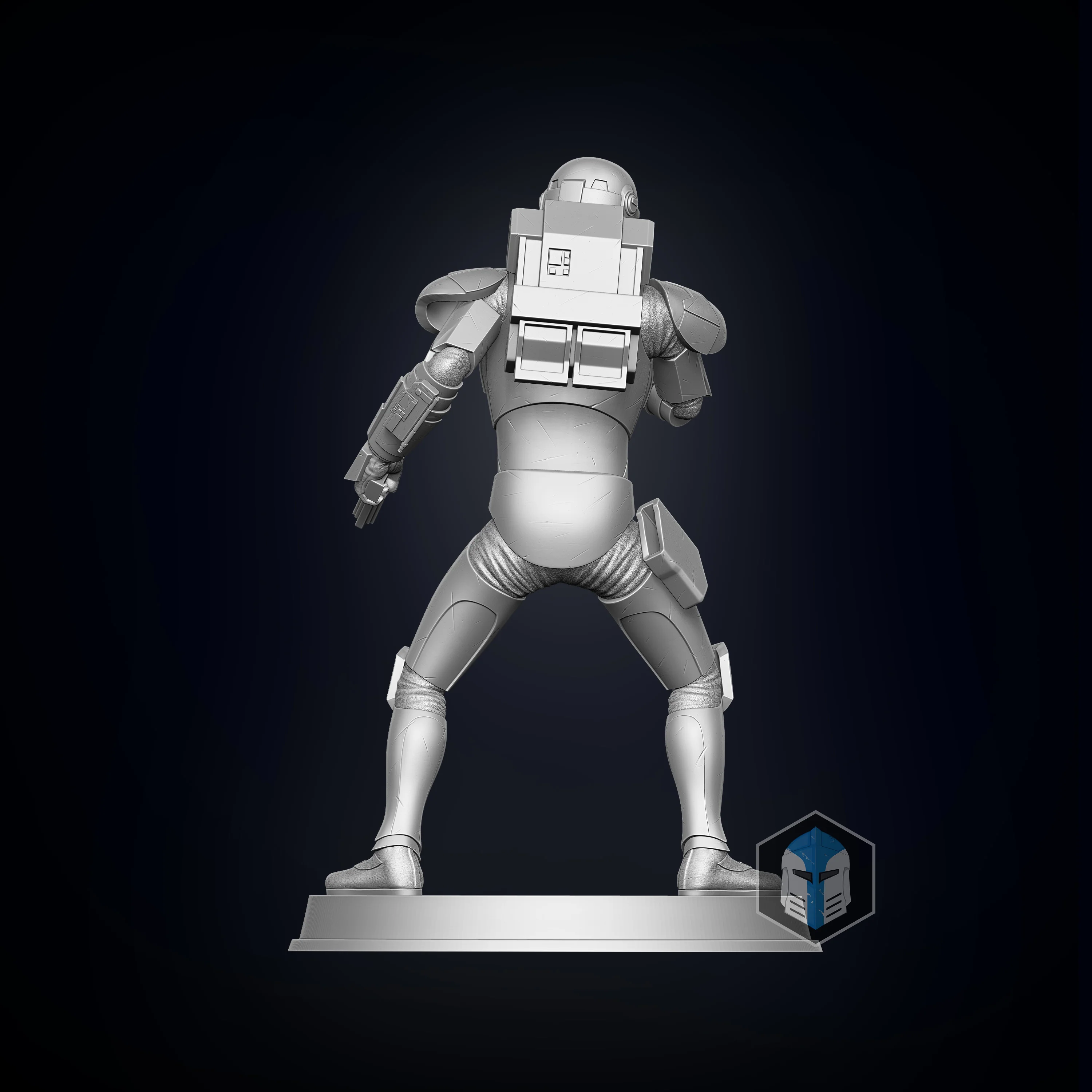Bad Batch Hunter Figurine - Pose 4 - 3D Print Files - Image 3