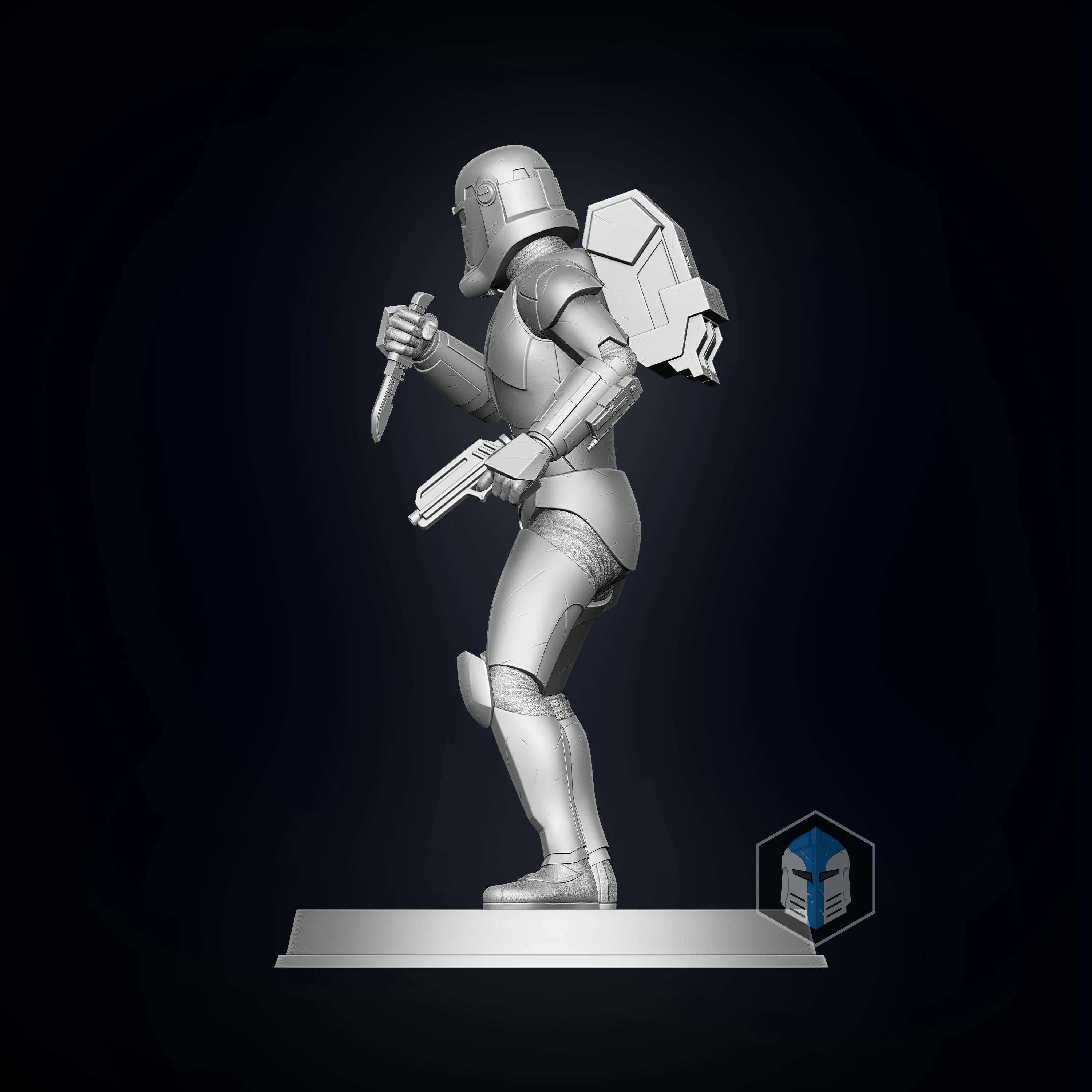 Bad Batch Hunter Figurine - Pose 4 - 3D Print Files - Image 5
