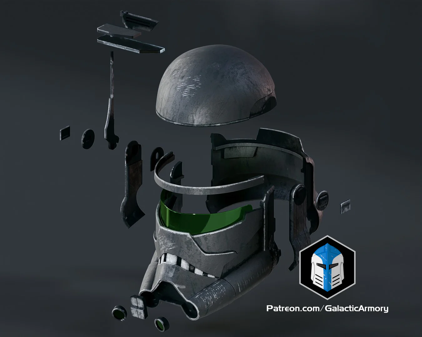 Bad Batch Imperial Crosshair Helmet - 3D Print Files - Image 5
