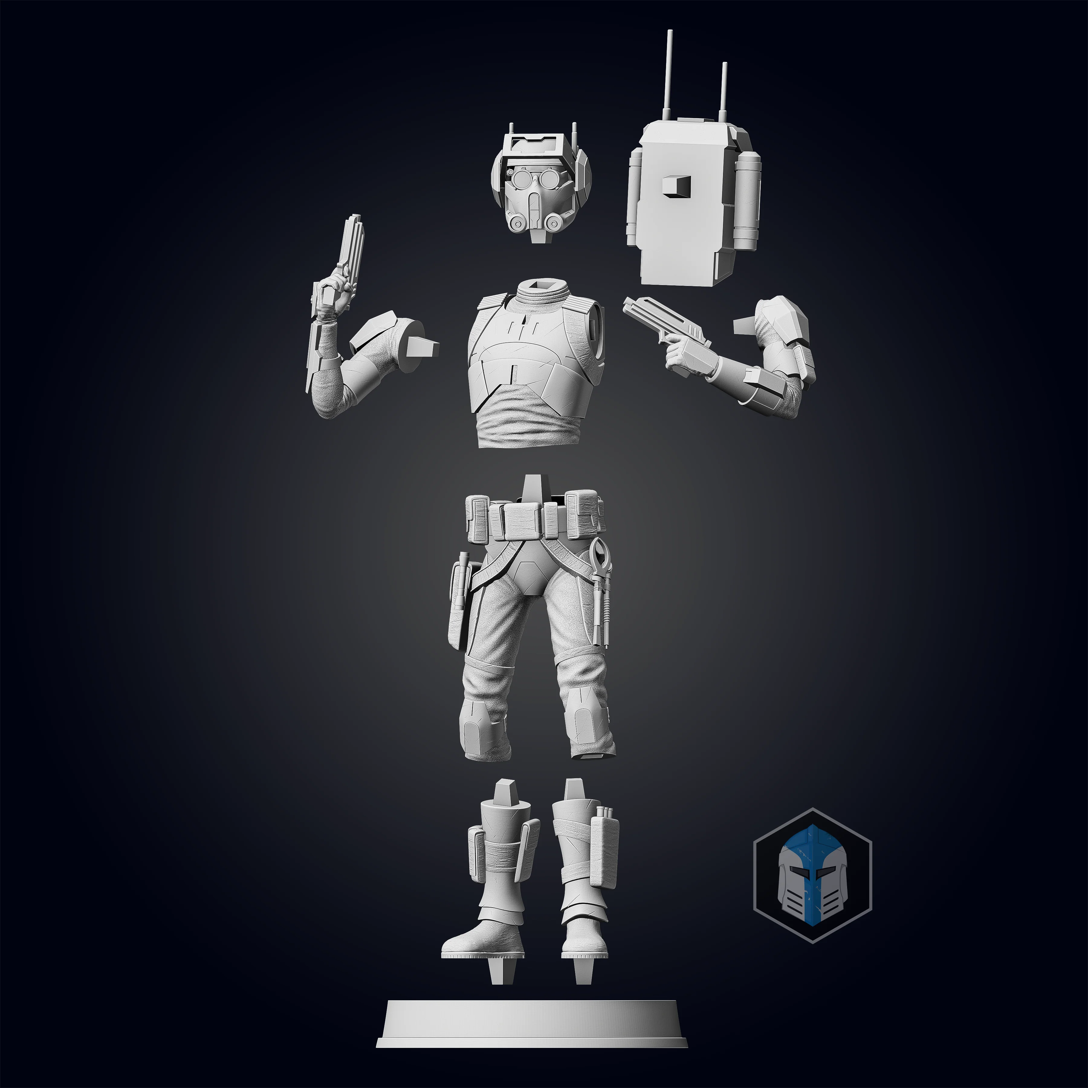 Bad Batch Tech Figurine - Pose 1 - 3D Print Files - Image 5