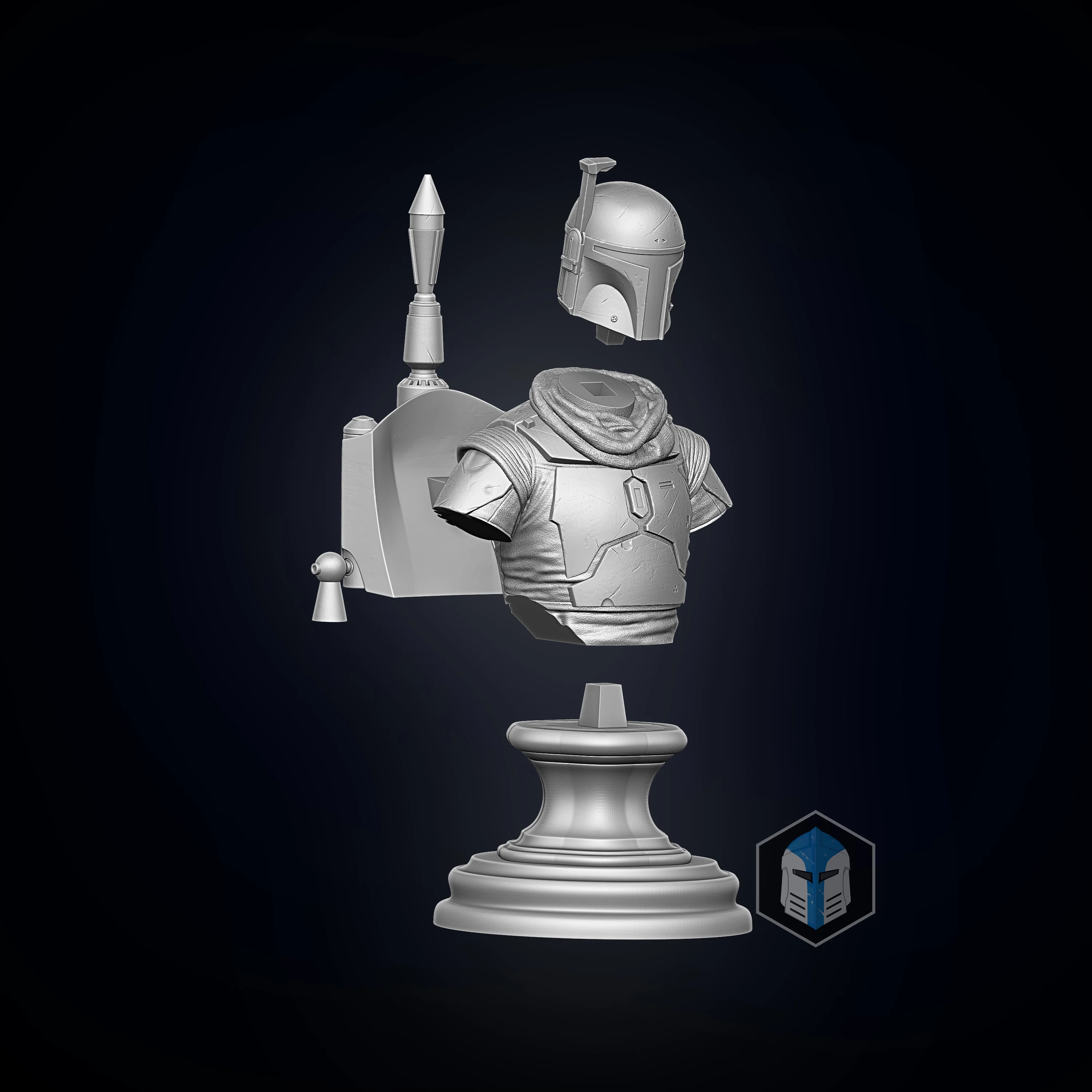 Boba Fett Bust - 3D Print Files - Image 7