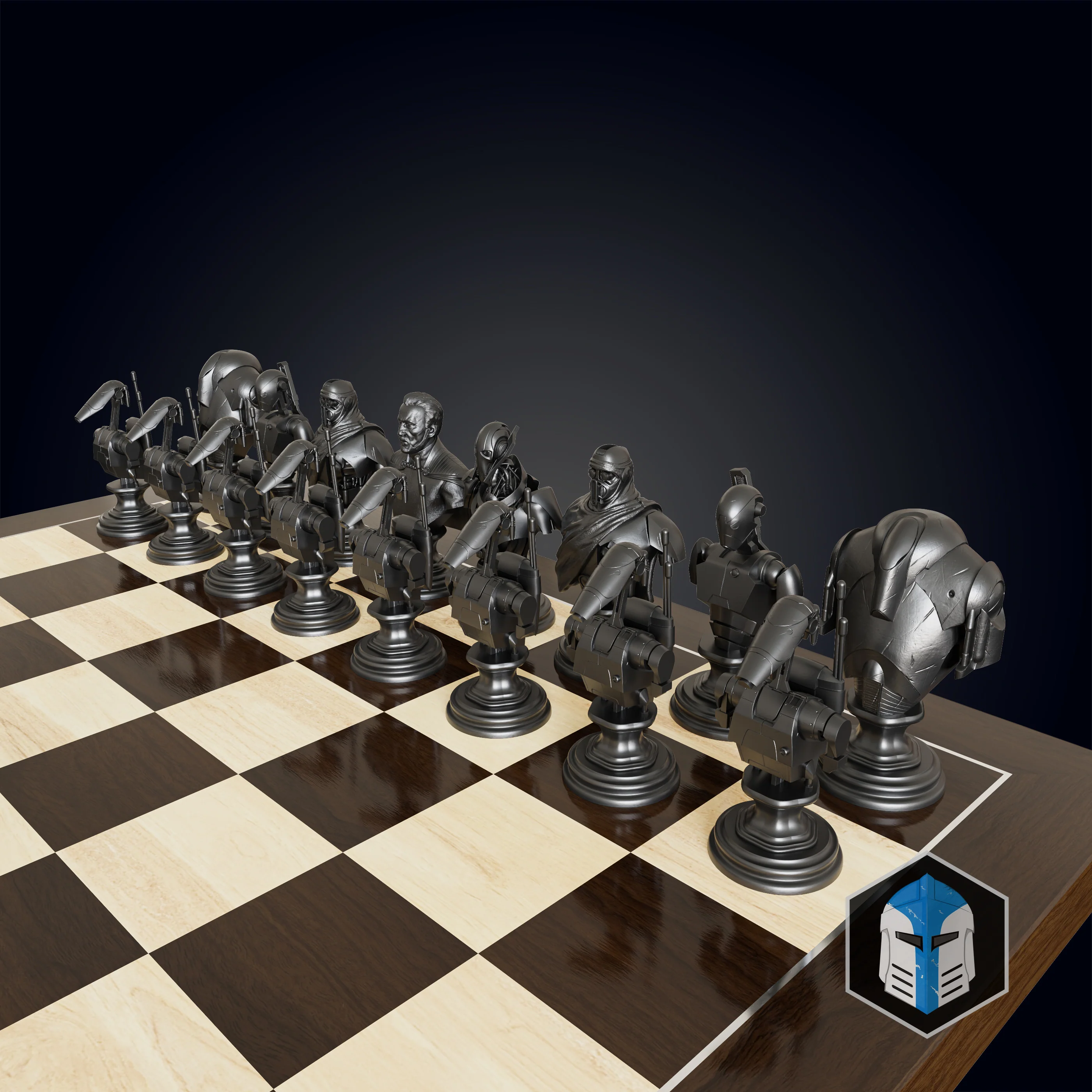 Clone Wars Republic/CIS Chess Set - 3D Print Files - Image 8