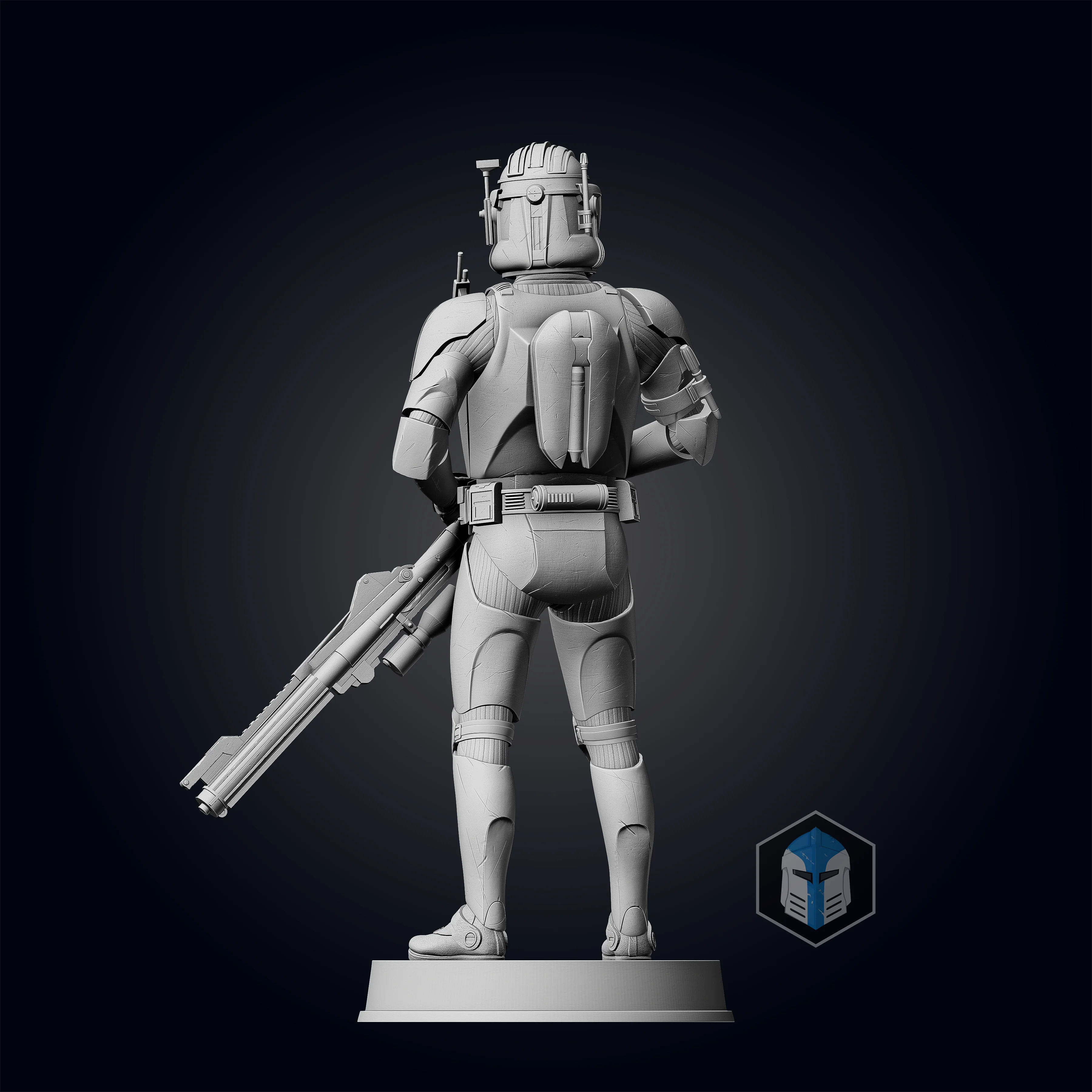Commander Cody Figurine - Pose 1 - 3D Print Files - Image 5