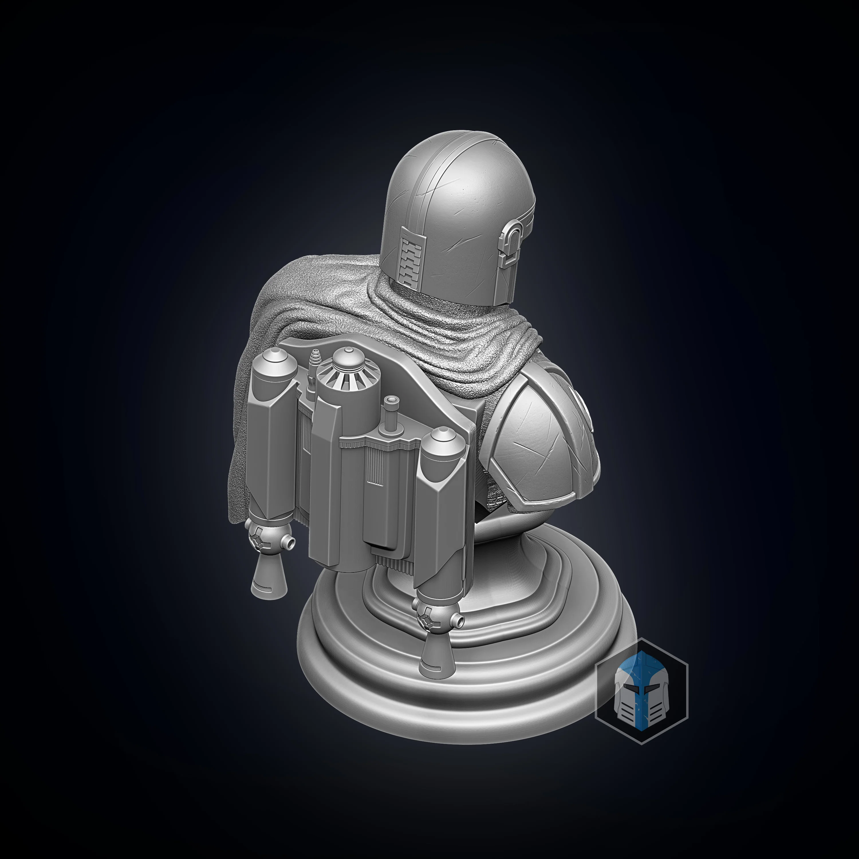 Mando Bust - 3D Print Files - Image 6